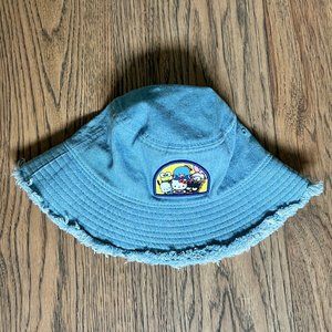 My Hero Academia x Hello Kitty Patch Bucket Hat Denim Unisex Sanrio